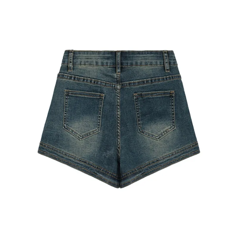 ETSE Denim Shorts Women's Blue-1