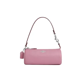 COACH Nolita Refined Pebbled Leather Handbag, Shoulder Bag Trumpets Women's Silver & Tulip