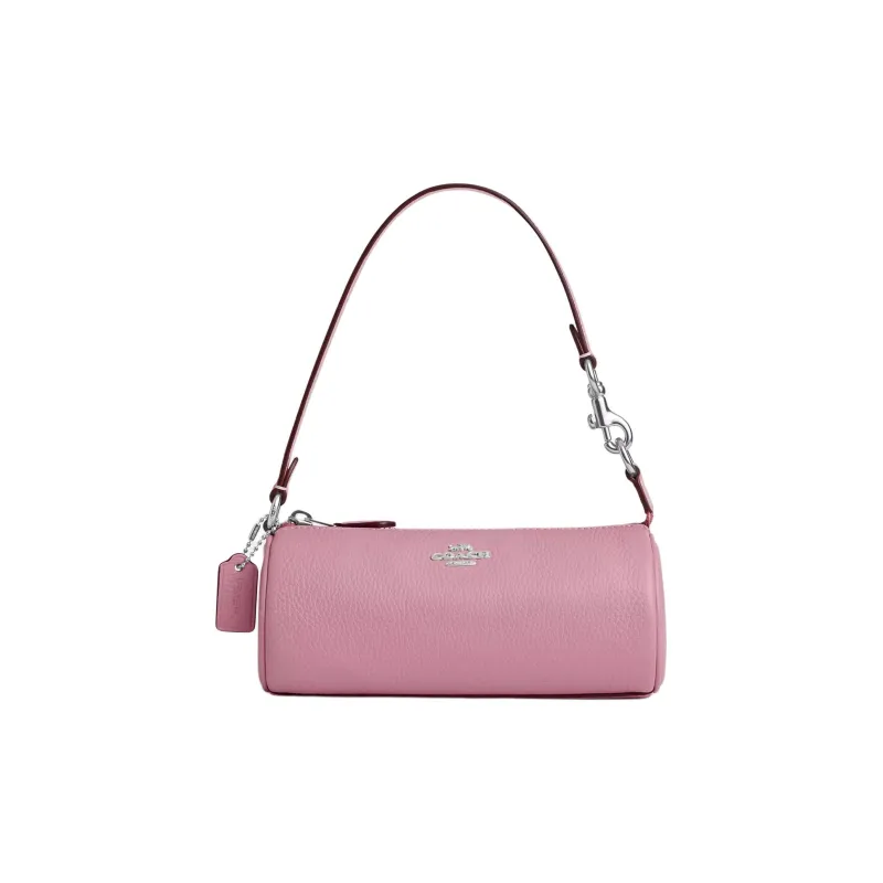 COACH Nolita Refined Pebbled Leather Handbag, Shoulder Bag Trumpets Women's Silver & Tulip-0