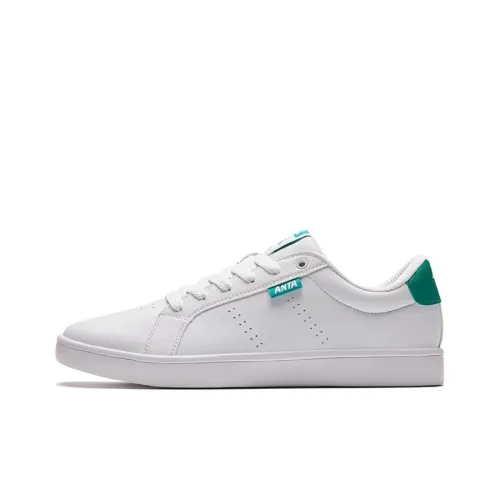 ANTA Skateboard Shoes Men Low-Top ANTA White/Seaweed Green