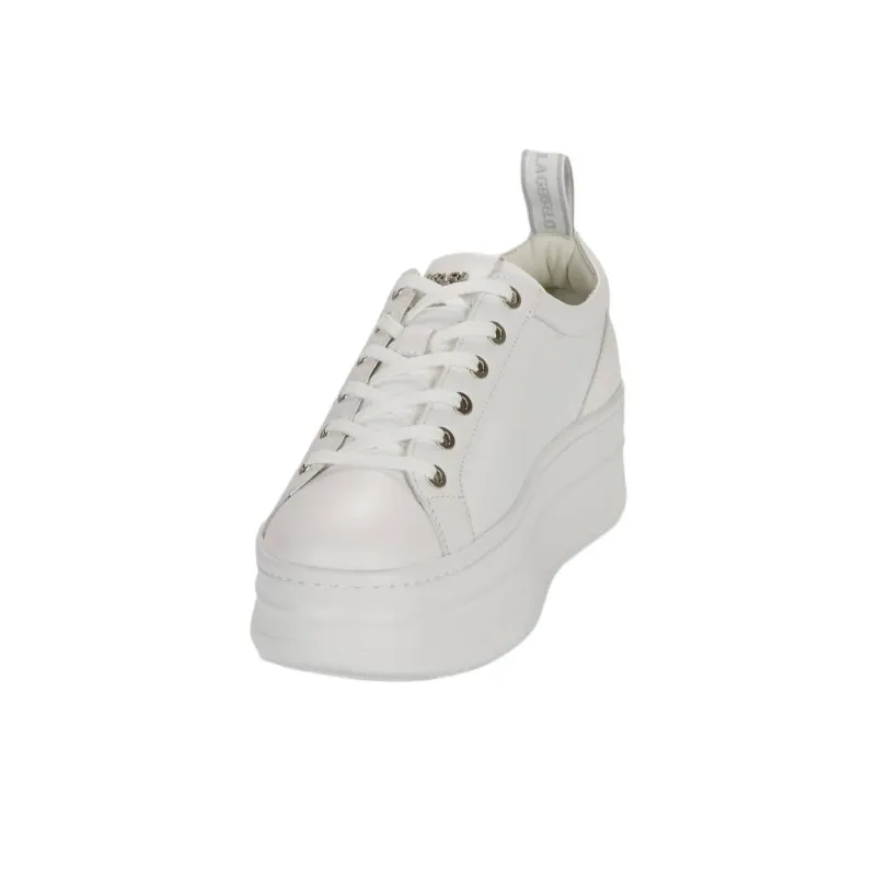 KARL LAGERFELD Low Top Skateboard Shoes Women's White-3
