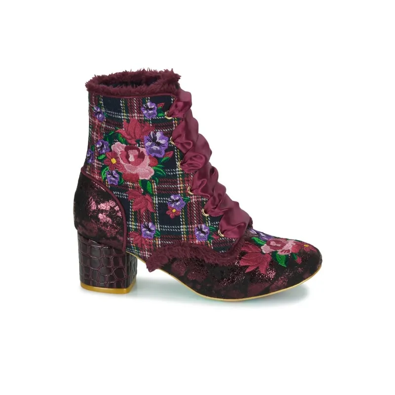 IRREGULAR CHOICE Toasty Toes Ankle Boots Women's Red-10