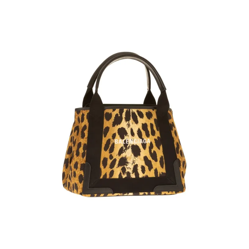 Balenciaga Canvas With Calfskin Handbag Women's Leopard/Black-1
