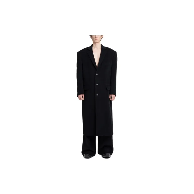 Balenciaga Collared Button Up Coat-1