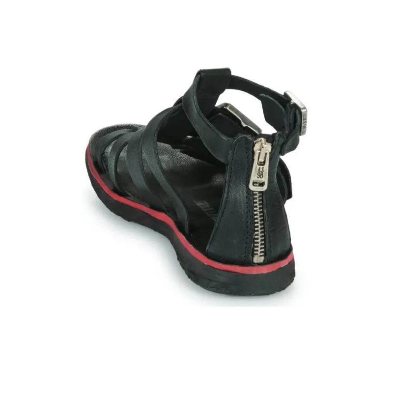 AirStep BUSA BUCKLE Roman Sandals Women's Black-10