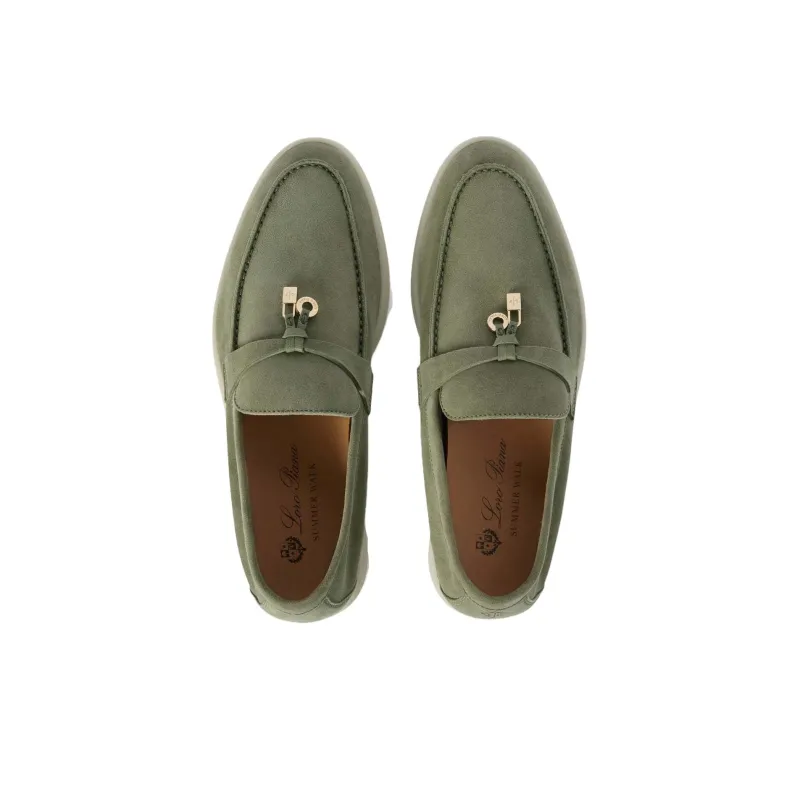 Loro Piana Summer Charms Walk Casual Single Shoes Women's Tea Room Color-4