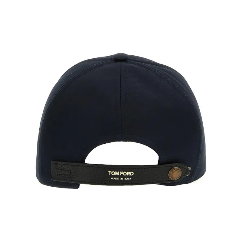 TOM FORD Logo Embroidered Curved Peak Baseball Cap-2