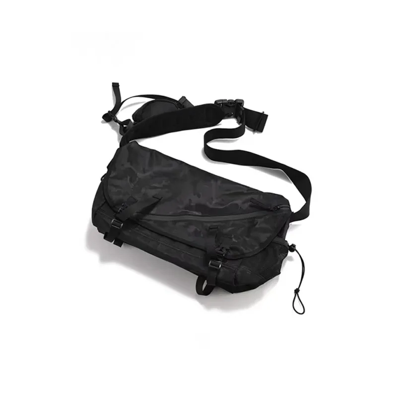 NINE NAIL Water Resistant Oxford Casual Messenger Bag Shoulder Bag Crossbody Bag Regular Unisex Camouflage Black-3