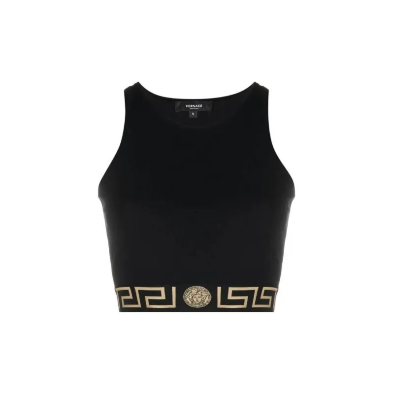 VERSACE La Greca Cut out Sports Bra-0