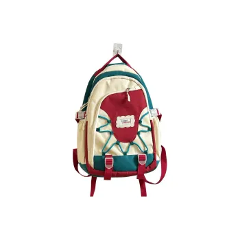 Rainbow Girl Nylon Backpack Regular Women's Red With Charm/White With Charm/Pink With Charm/Blue With Charm