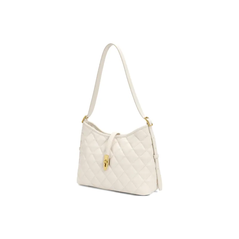 BELLE Artificial Leather Shoulder Bag Women's Solid Color Plain-1