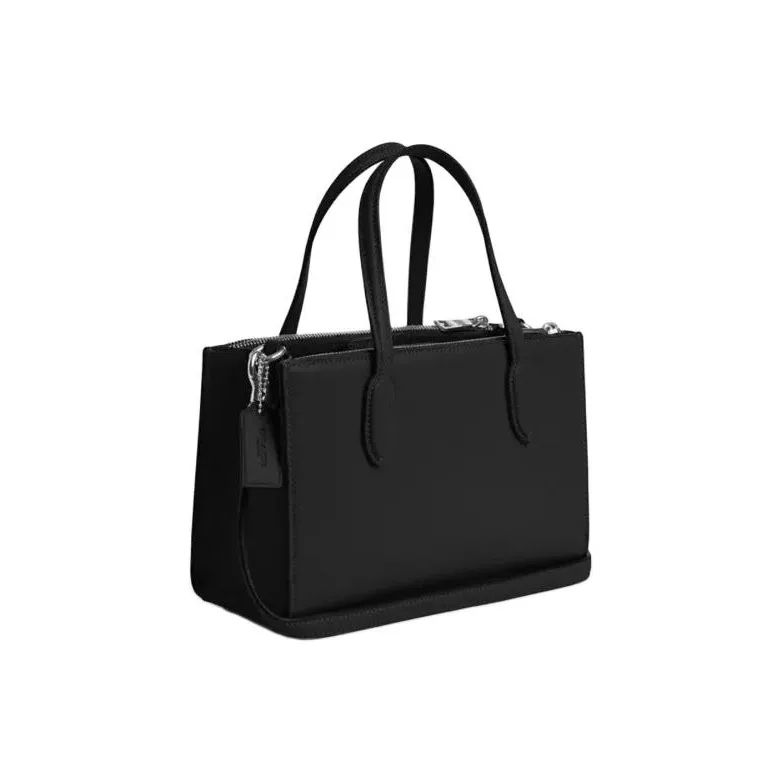 COACH Premium Calfskin Shoulder Bag Crossbody Bag Handbag Medium Size Women's Black-1