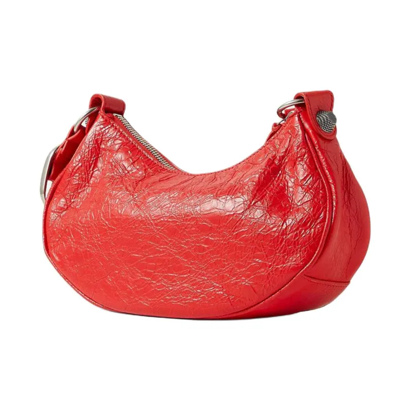 Balenciaga Le Cagole Lambskin Shoulder Bag Crossbody Bag Extra Small Women's Red-1