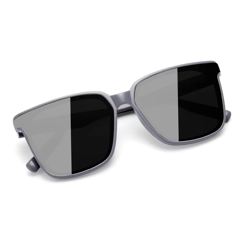 PULAIS TR/Memory Plastic Square Sunglasses Unisex-5