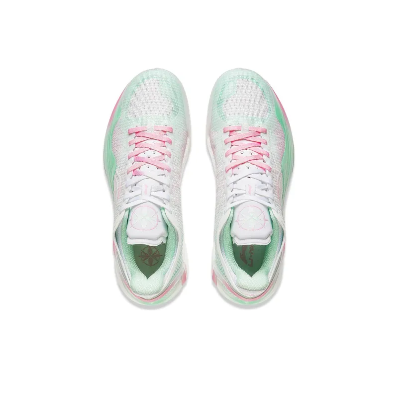 LINING Blade 4V2 Basketball Shoes Men Low Top Standard White/Cooling Green-3