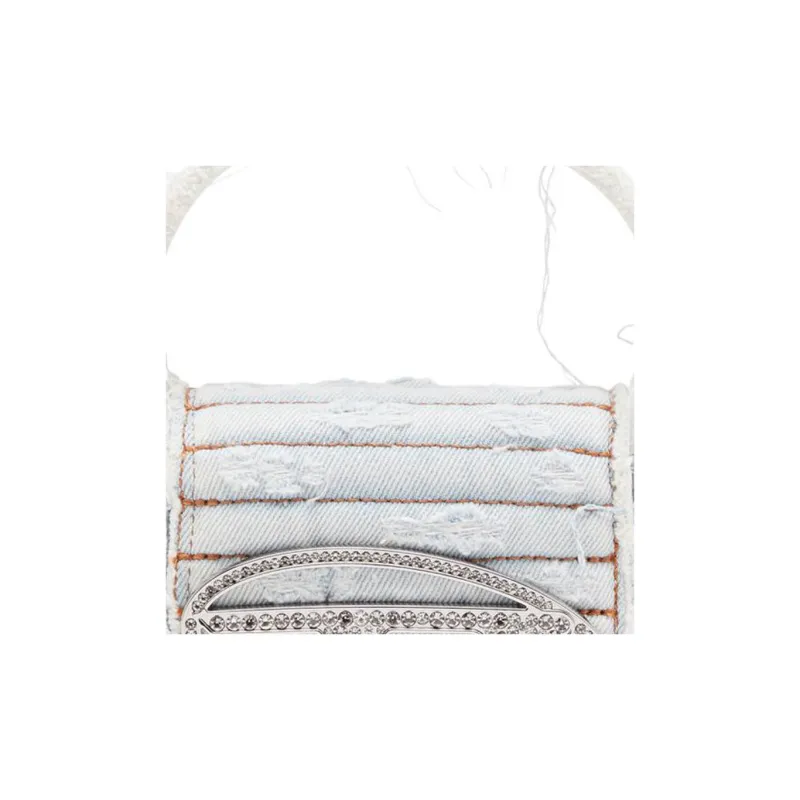 DIESEL 1DR XS-Iconic Embellished Denim Mini Crossbody Bag-5