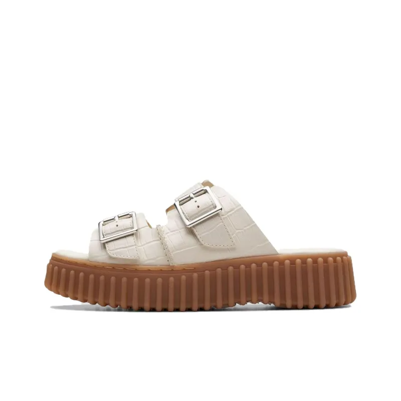 Clarks Slide Slippers Women's White-0