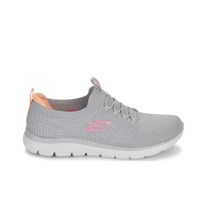 Skechers Summits Anti Slip Wear Resistant Low Top Casual Shoes Women's Gray-1