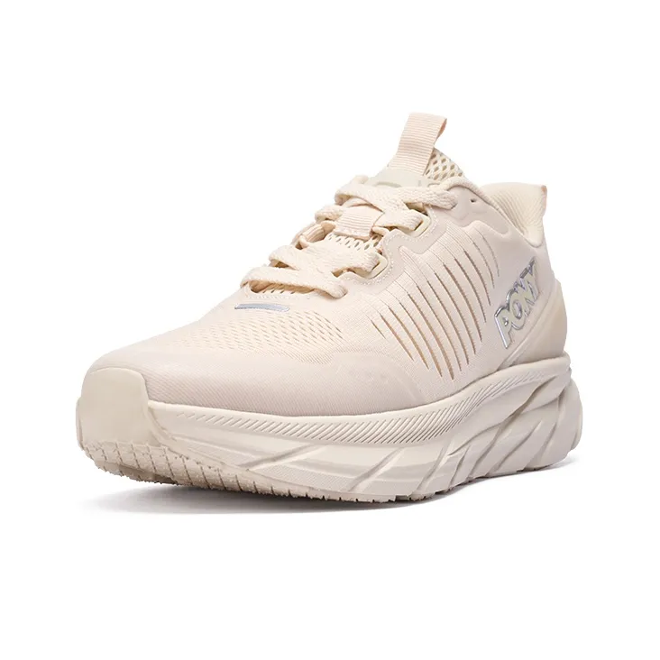 PONY Durable Breathable Low Top Running Shoes Unisex Light Tea Brown-1