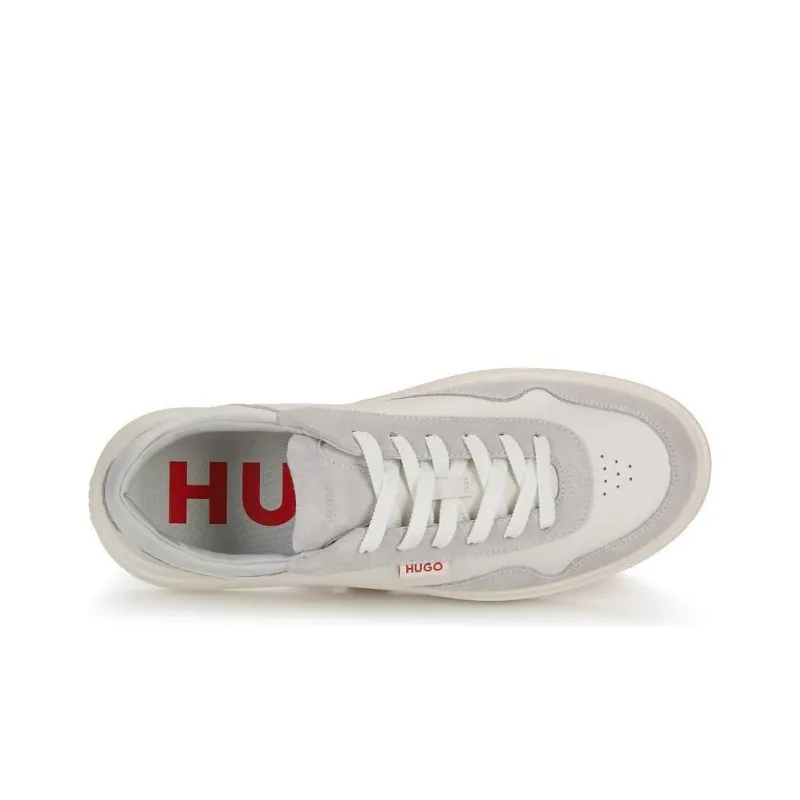 HUGO BOSS Low Top Skateboard Shoes Men's Gray White-4