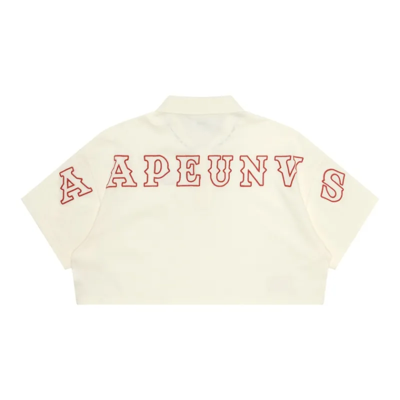 Aape By *A Bathing APE® Cropped Cotton Polo Shirt-3