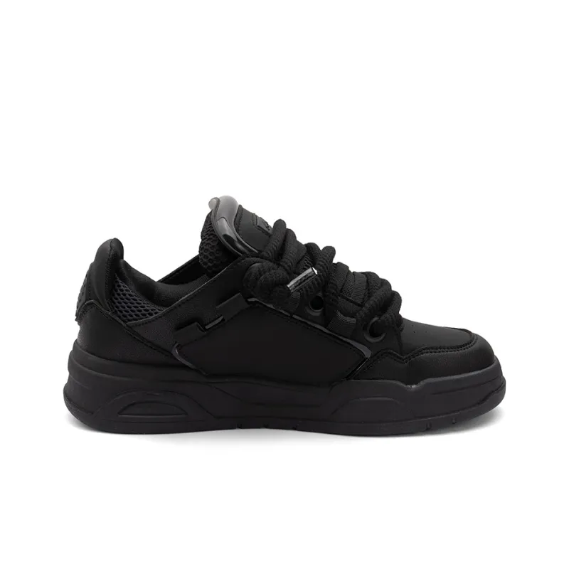 ABCIU x Seattle Palm Anti Slip Wear Resistant Low Top Skateboard Shoes Unisex Black-1