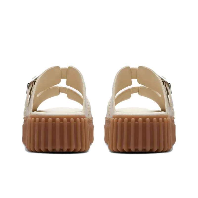 Clarks Slide Slippers Women's White-4