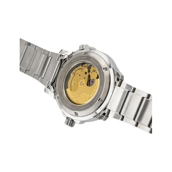 CITIZEN Automatic Mechanical Movement Stainless Steel Strap Watch 43mm Men's Watches Black Dial NJ0070 53E-3
