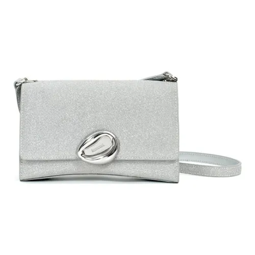 I AM NOT Shoulder Bags Silvery White