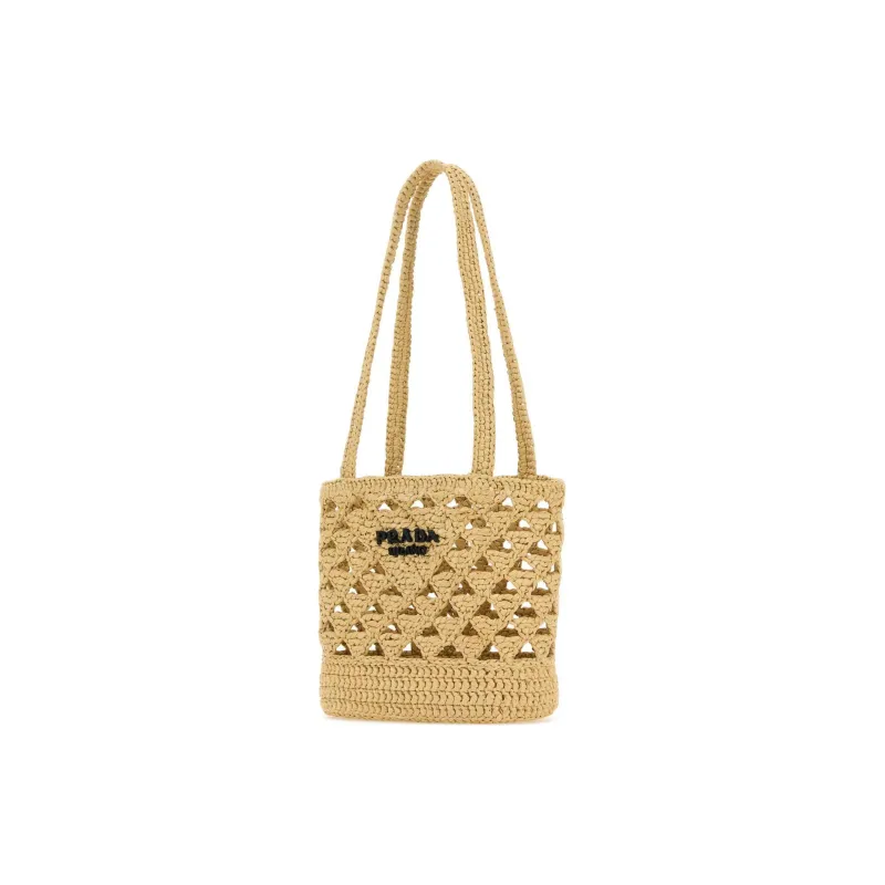 PRADA Straw Handbag Women's Yellow-1