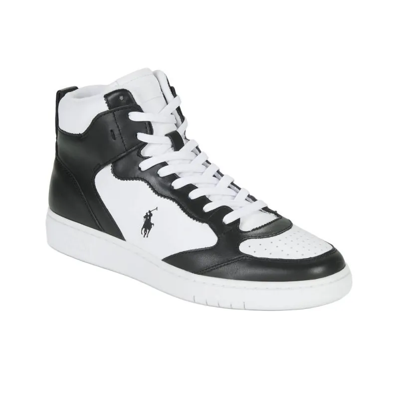 Polo Ralph Lauren High Top Skateboard Shoes Men's Black-2