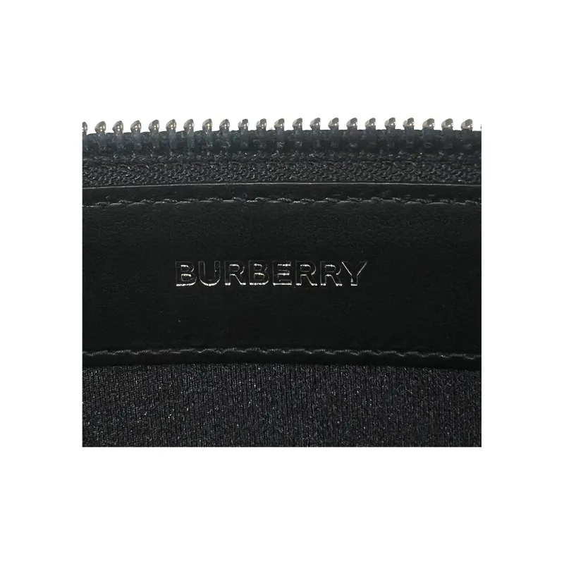 Burberry Embossed Leather Pouch Black-5