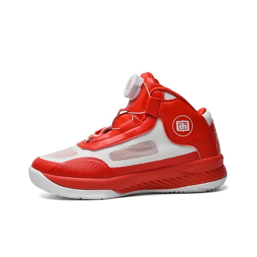 IVERSON Basketball Shoes Unisex High-Top Red/White