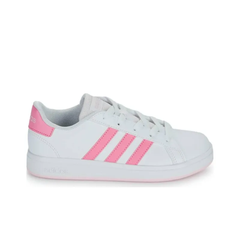 Adidas GRAND COURT LifestyleTennis Anti Slip Wear Resistant Low Top Skateboard Shoes Women's White Pink-1
