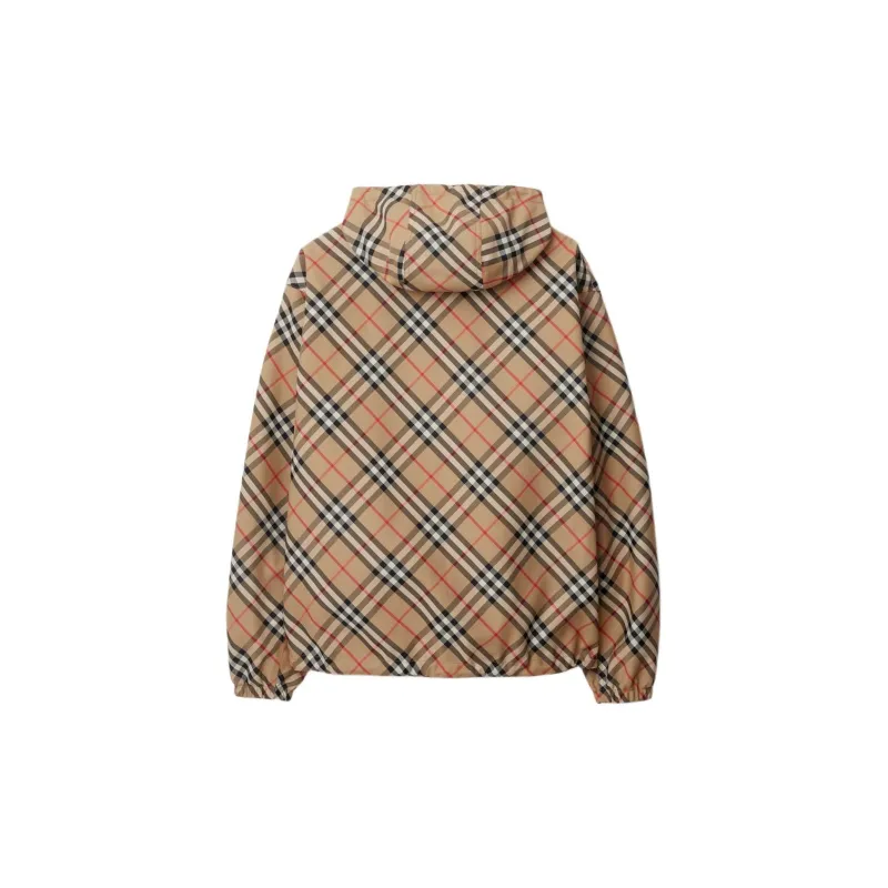 Burberry Reversible Check Pattern Hooded Jacket-1