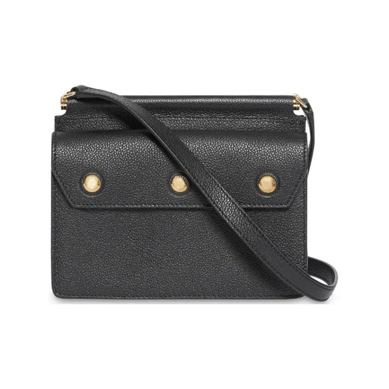 Burberry Title Cow Leather Messenger Bag Shoulder Bag Crossbody Bag Mini Women's Black-1