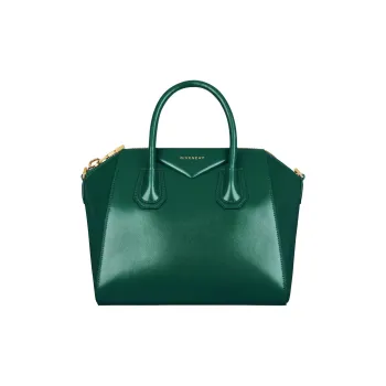 GIVENCHY Antigona Cow Leather One Shoulder Handbags Small Size Women's Emerald Green