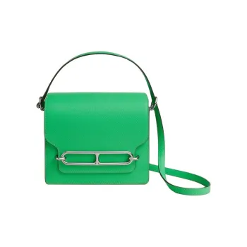 HERMES Roulis Evercolor Calfskin Pig Nose Shoulder Bag Crossbody Bag Mini Women's Comic Green