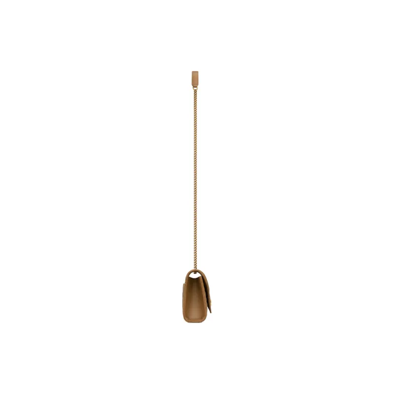 SAINT LAURENT Sheepskin Envelope Bag, Crossbody Bag, Shoulder Bag Trumpets Women's Dark Cork-3