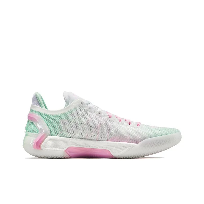LINING Blade 4V2 Basketball Shoes Men Low Top Standard White/Cooling Green-1