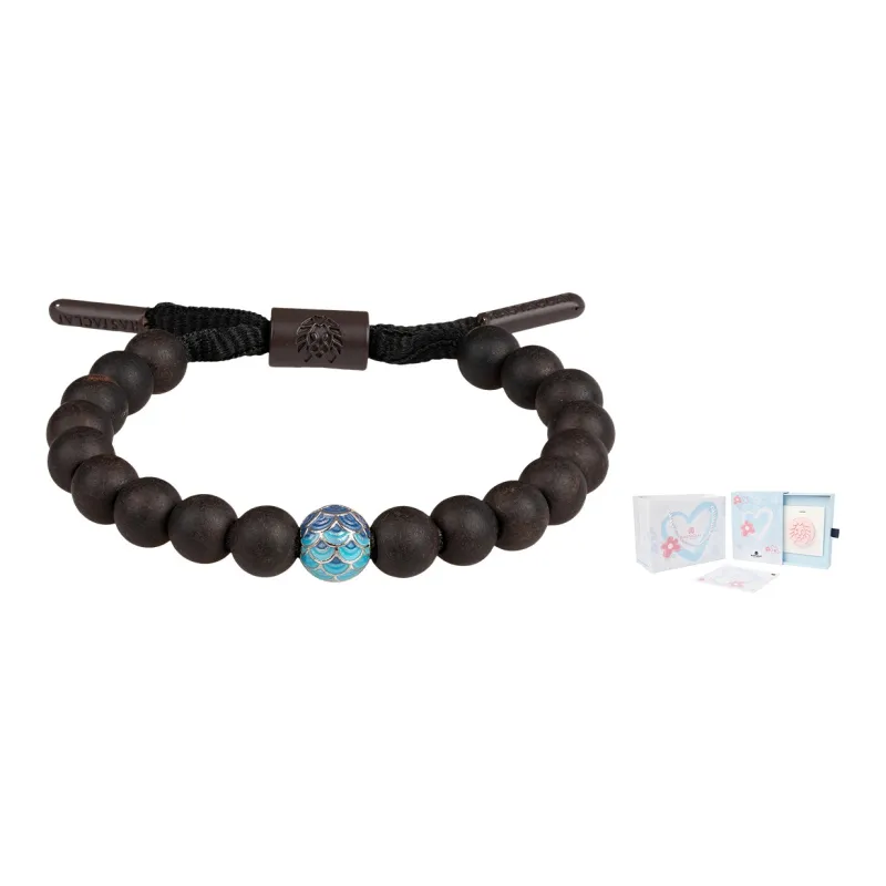 Rastaclat Ebony Small Lion Chinese Style Beaded Bracelet Unisex-11