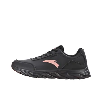 Anta Running Collection Cushioned Wear Resistant Slip Resistant Low Top Running Shoes Women's Black Rose Gold