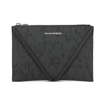 Alexander McQueen Nylon Clutch Small Size Men's Gray