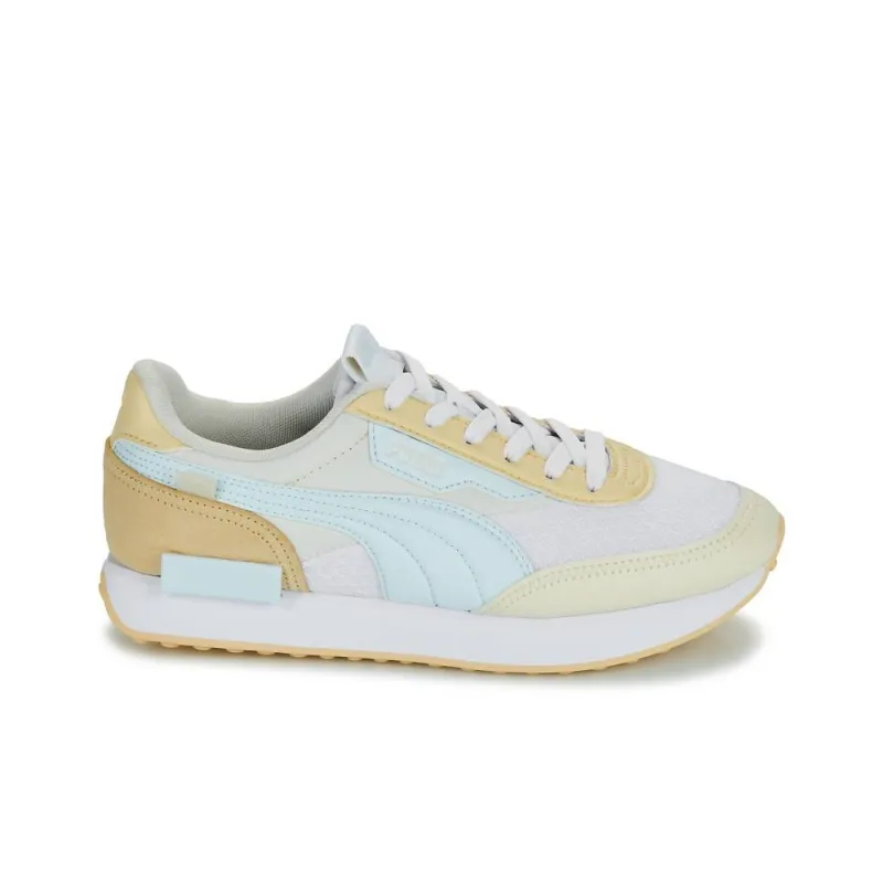 PUMA Future Rider Pastel Wns Abrasion Resistant Breathable Low Top Casual Shoes Women's Beige Yellow-1