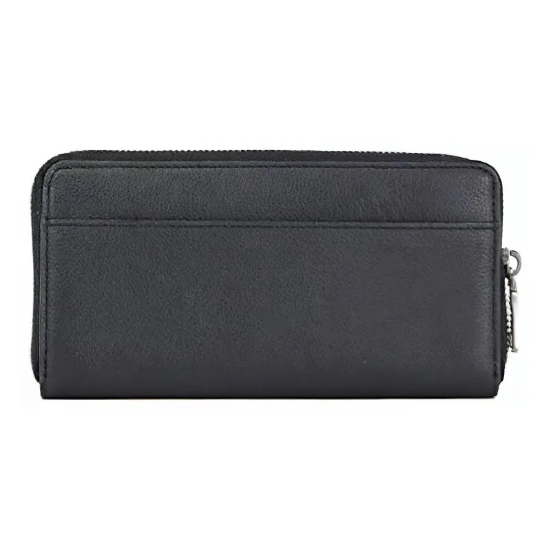 COACH Cow Leather Clutch Wallet Trumpets Men's Black-1