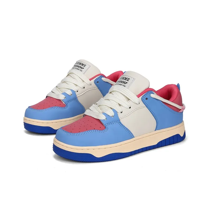 DIEMME Lightweight Height Increasing Low Top Skateboard Shoes Women's Blue-2
