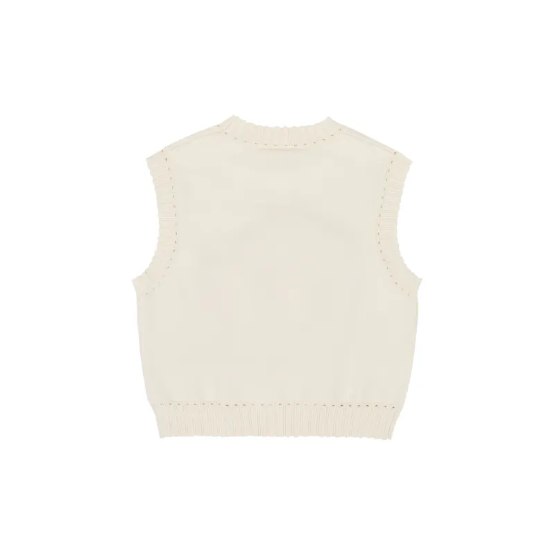 MostwantedLab Vintage Flower Tank Top Unisex Ecru-3