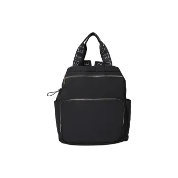 Stella McCartney Recycled Polyester Mommy Bag Backpack One Shoulder Handbag Women's Midnight Black
