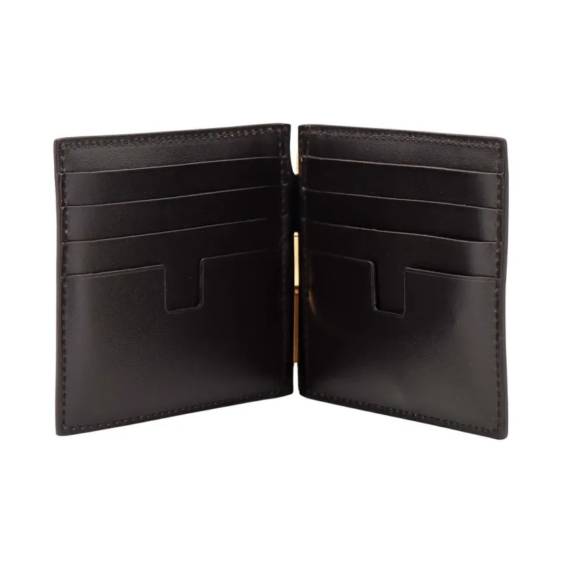 TOM FORD Leather Wallets Card Holders Men's Brown-2