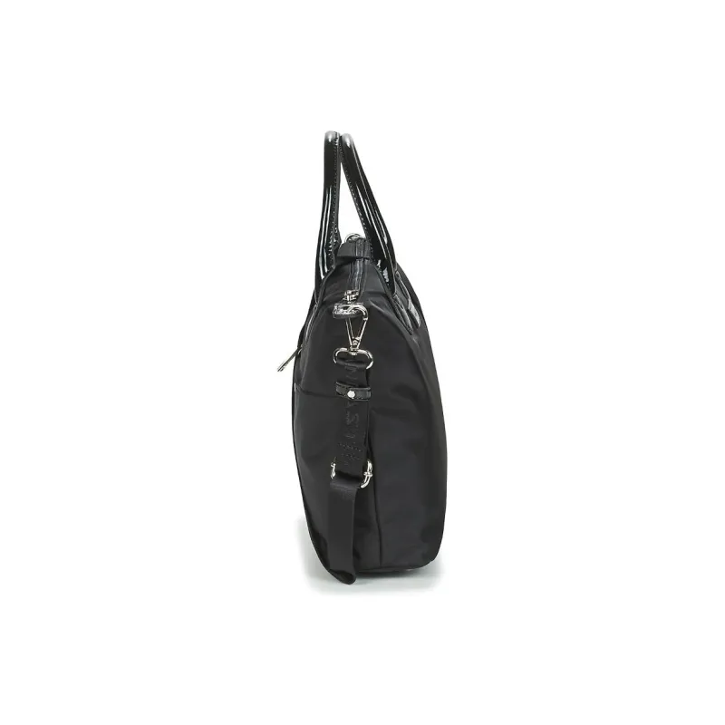 Lancaster Nylon Shoulder Bag, Crossbody Bag, Handbag Medium Size Women's Black-7